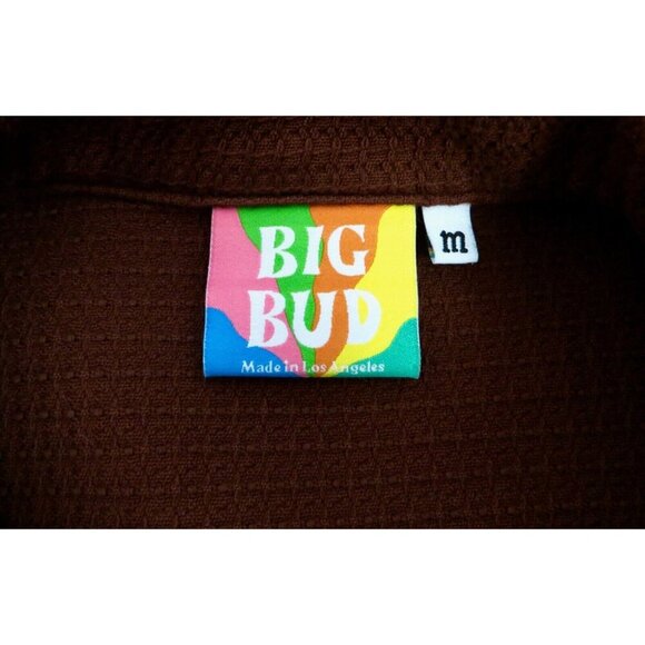 BIG BUD PRESS 100% Cotton Full Zip Jacket Brown SZ M - Picture 5 of 6